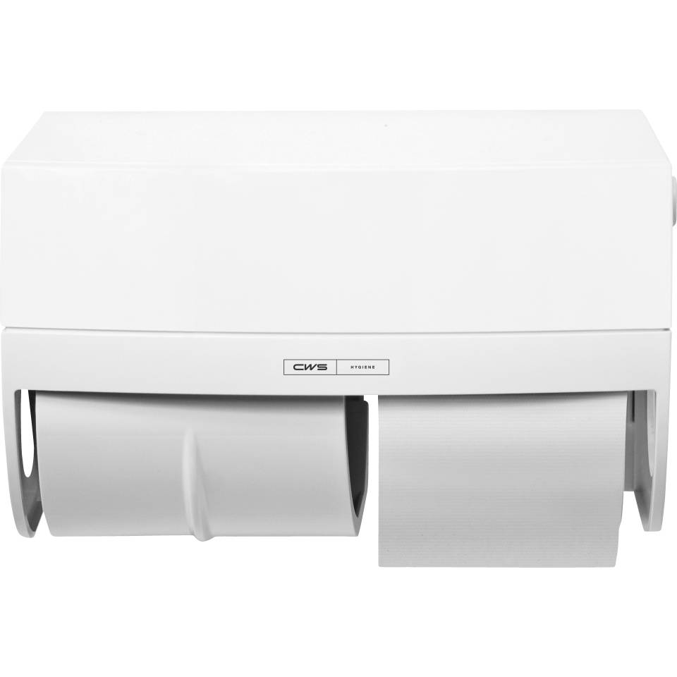 CWS Toilettenpapierspender Paradise, für zwei Rollen, weiß, Kunststoff