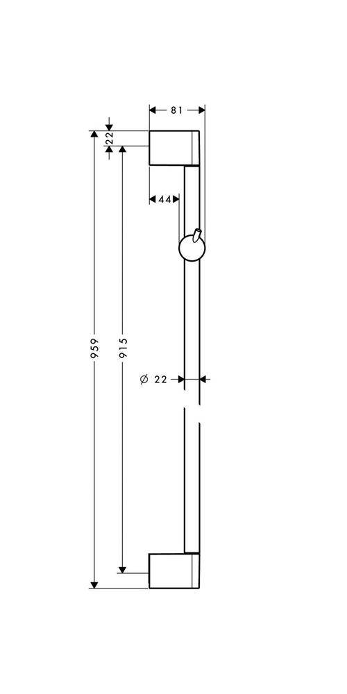hansgrohe HG Brausestange UNICA'CROMETTA 900mm, ohne Brauseschlauch