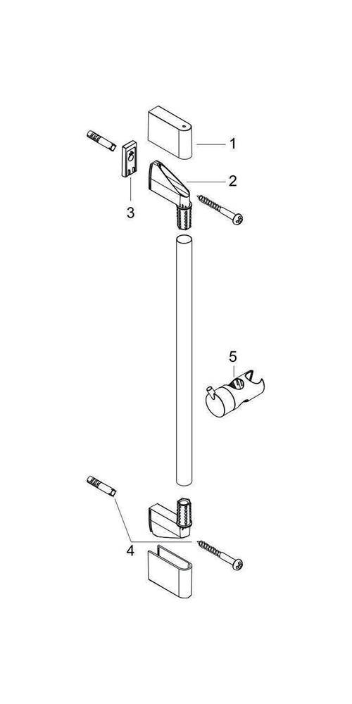 hansgrohe HG Brausestange UNICA'CROMETTA 900mm, ohne Brauseschlauch