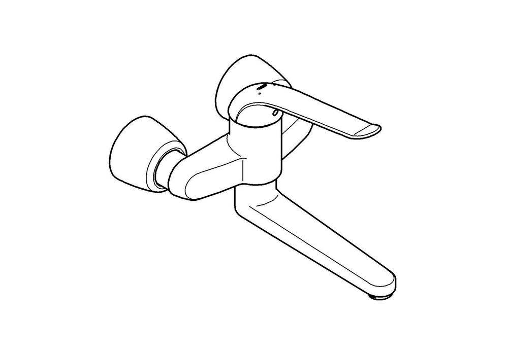 GROHE Einhand-Waschtischbatterie EUROECO SPEZIAL 1/2Zoll Ausl 274mm