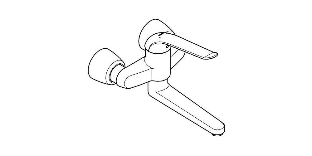 GROHE Einhand-Waschtischbatterie EUROECO SPEZIAL 1/2Zoll Ausl 274mm