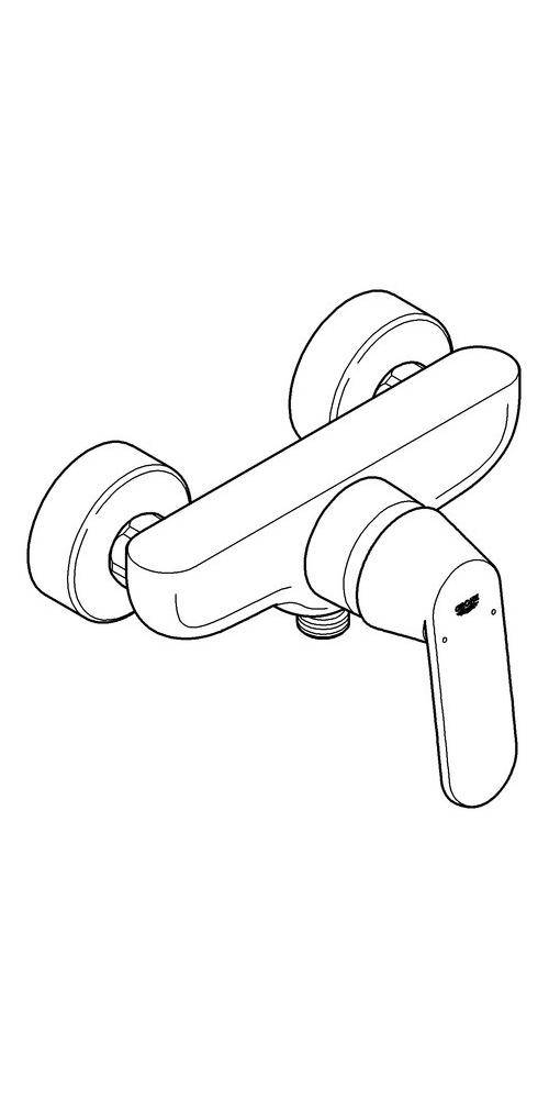 GROHE Einhand-Brausebatterie EUROSMART C 1/2Zoll chr