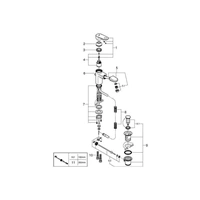 GROHE Einhand-WTbatterie EUROPLUS DN 15 m auszb Auslauf chr GROHE Einhand-WTbatterie EUROPLUS DN 15 m auszb Auslauf chr