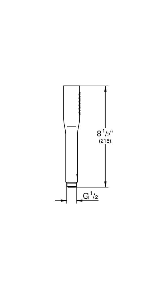 GROHE Handbrause EUPHORIA C STICK m Durchfl-konst 9,5 l/min. chr