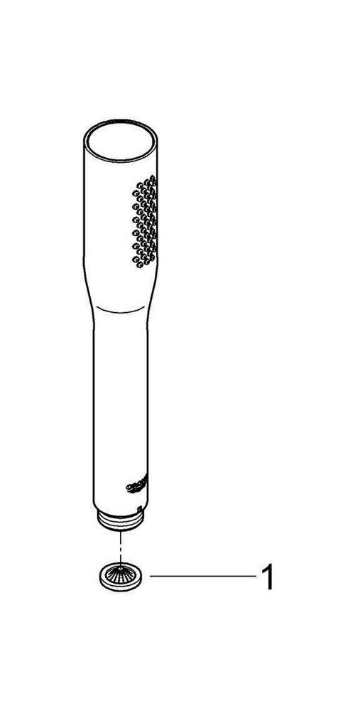 GROHE Handbrause EUPHORIA C STICK m Durchfl-konst 9,5 l/min. chr