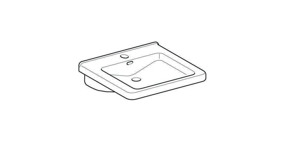 Geberit Waschtisch RENOVA COMFORT Square barrierefr m HL m ÜL