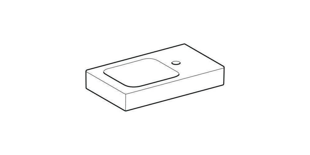 Geberit Handwaschbecken iCon 530x310mm o ÜL m HL we Abl. rechts