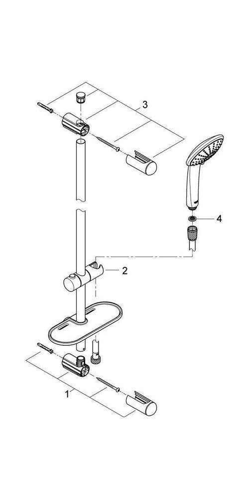 GROHE Brausestangenset EUPHORIA 110 ECO chr chrom