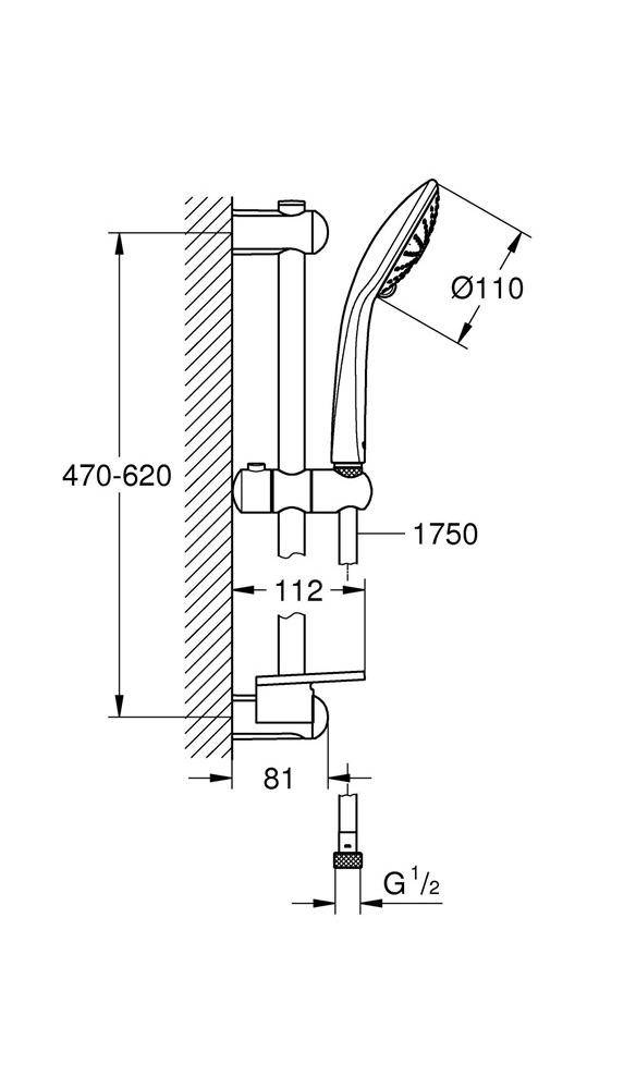 GROHE Brausestangenset EUPHORIA 110 chr