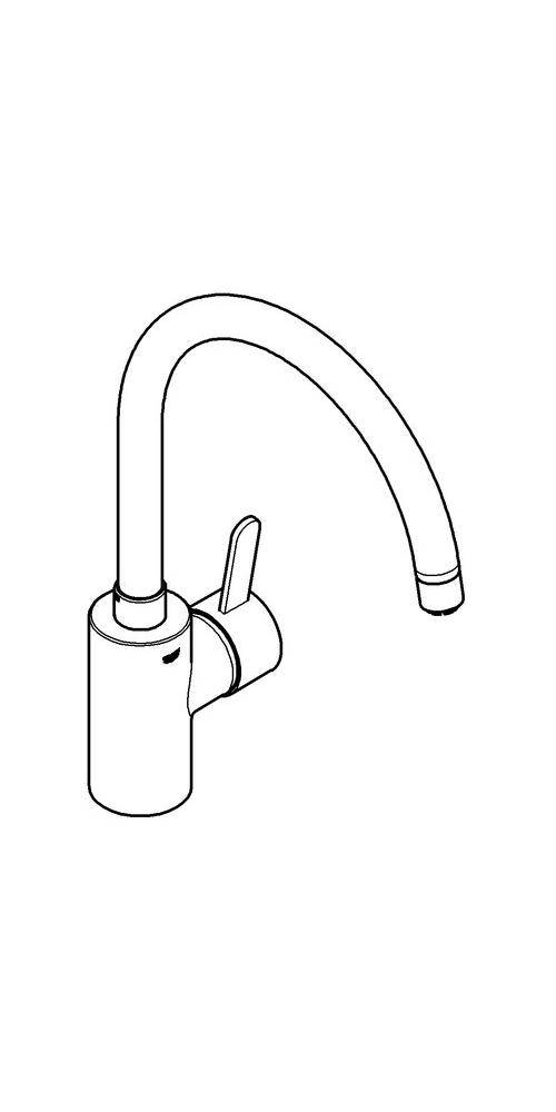 GROHE EH-Spültischbatterie EUROSMART C 1/2Zoll ho Ala ND chr