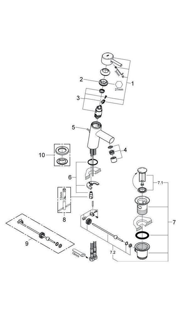 GROHE Einhand-Waschtischbatterie CONCETTO 1/2Zoll S-Size ZAG chr