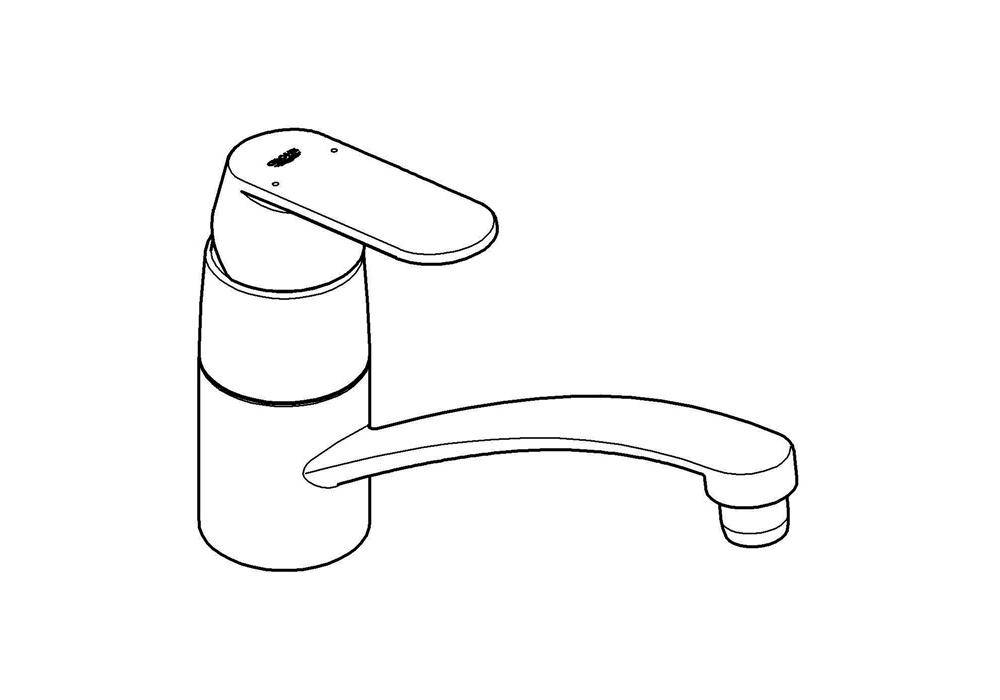 GROHE EH-Spültischbatterie EUROSMART C 1/2Zoll fla Ala chr