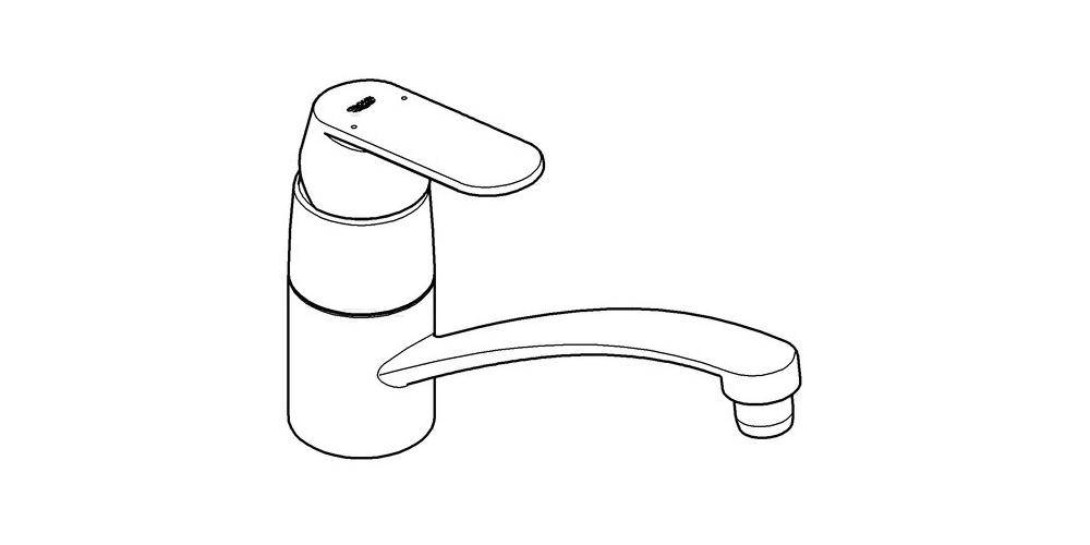 GROHE EH-Spültischbatterie EUROSMART C 1/2Zoll fla Ala chr