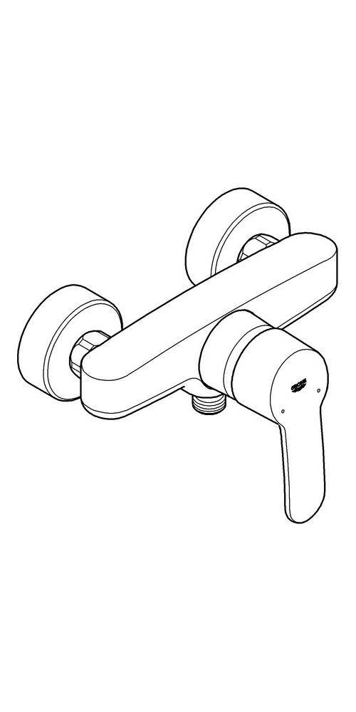 GROHE Einhand-Brausebatterie EUROSTYLE C 1/2Zoll chr