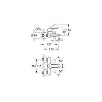 GROHE Einhand-Wannenbatterie EUROSTYLE COSMOPOLITAN 1/2Zoll chr chrom GROHE Einhand-Wannenbatterie EUROSTYLE COSMOPOLITAN 1/2Zoll chr chrom