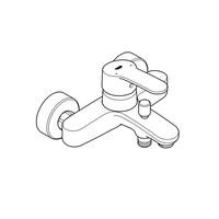 GROHE Einhand-Wannenbatterie EUROSTYLE COSMOPOLITAN 1/2Zoll chr chrom GROHE Einhand-Wannenbatterie EUROSTYLE COSMOPOLITAN 1/2Zoll chr chrom