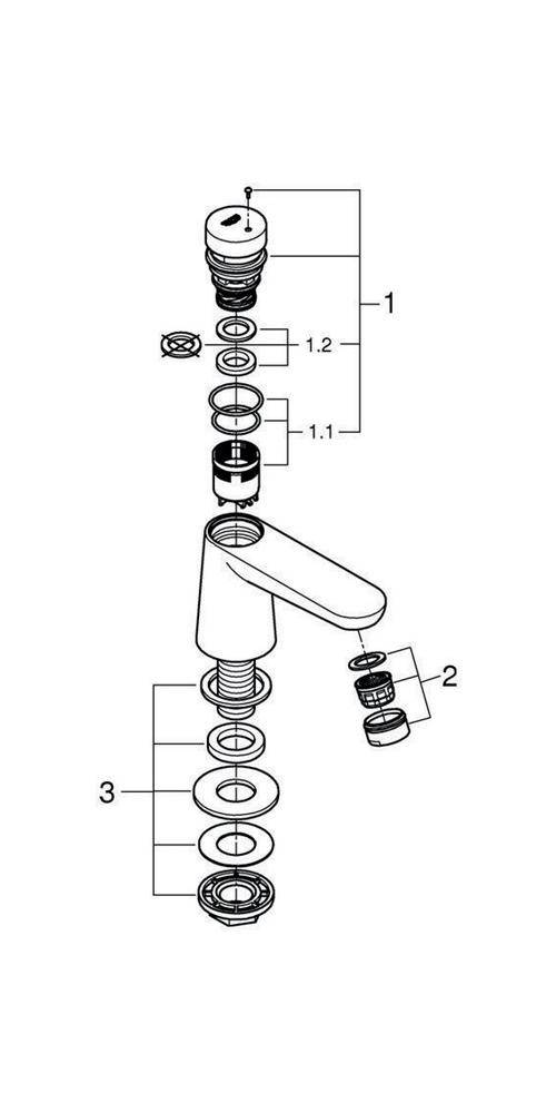 GROHE Selbstschl-Standventil EUROECO CT 1/2Zoll chr