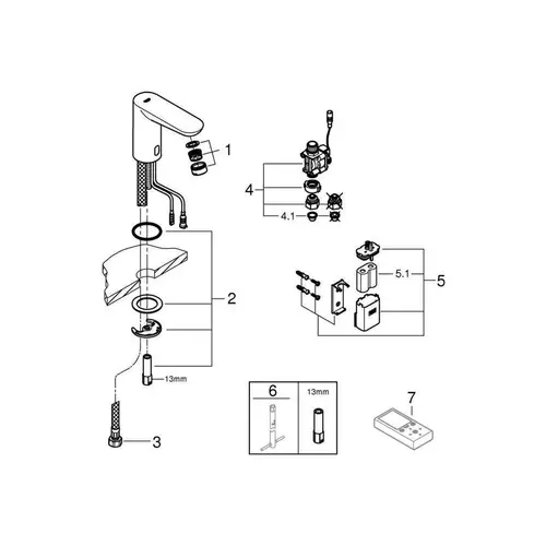 GROHE Infrarot-Elektronik EUROECO CE 1/2Zoll o Mischung Lithium-Batt GROHE Infrarot-Elektronik EUROECO CE 1/2Zoll o Mischung Lithium-Batt
