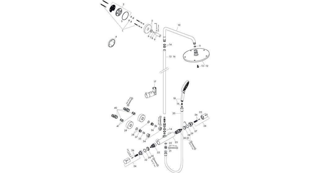 hansgrohe HG Showerpipe RAINDANCE SELECT S 240 Air DN 15 Kopfbr