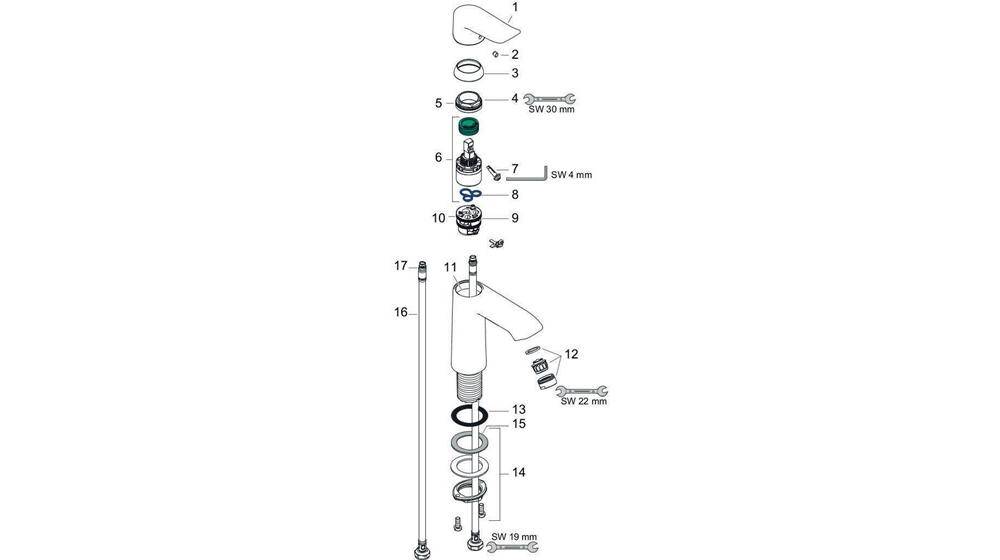 hansgrohe HG Einhebel-Waschtischmischer 110 METRIS DN 15 ComfortZone