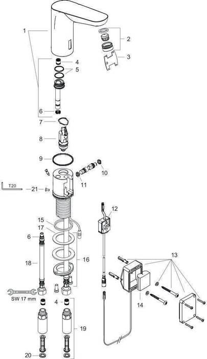 hansgrohe HG Elektronik-Waschtischmischer FOCUS DN 15 m