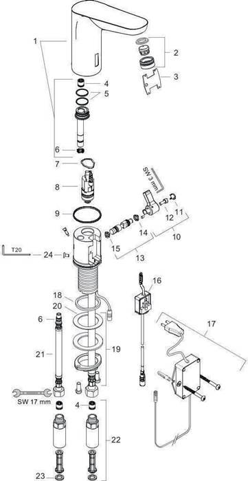 hansgrohe HG Elektronik-Waschtischmischer FOCUS DN 15 m Temp.reg.