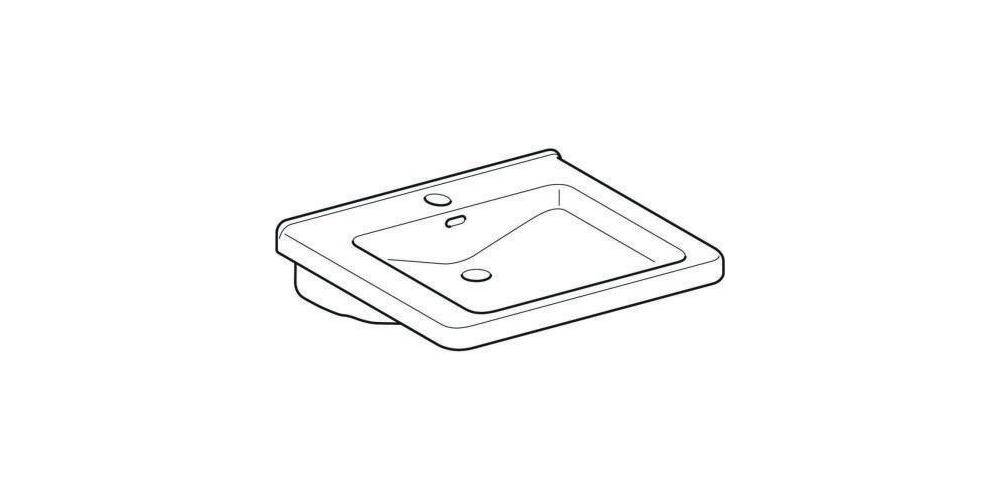 Geberit Waschtisch RENOVA COMFORT Square barrierefr m HL m ÜL