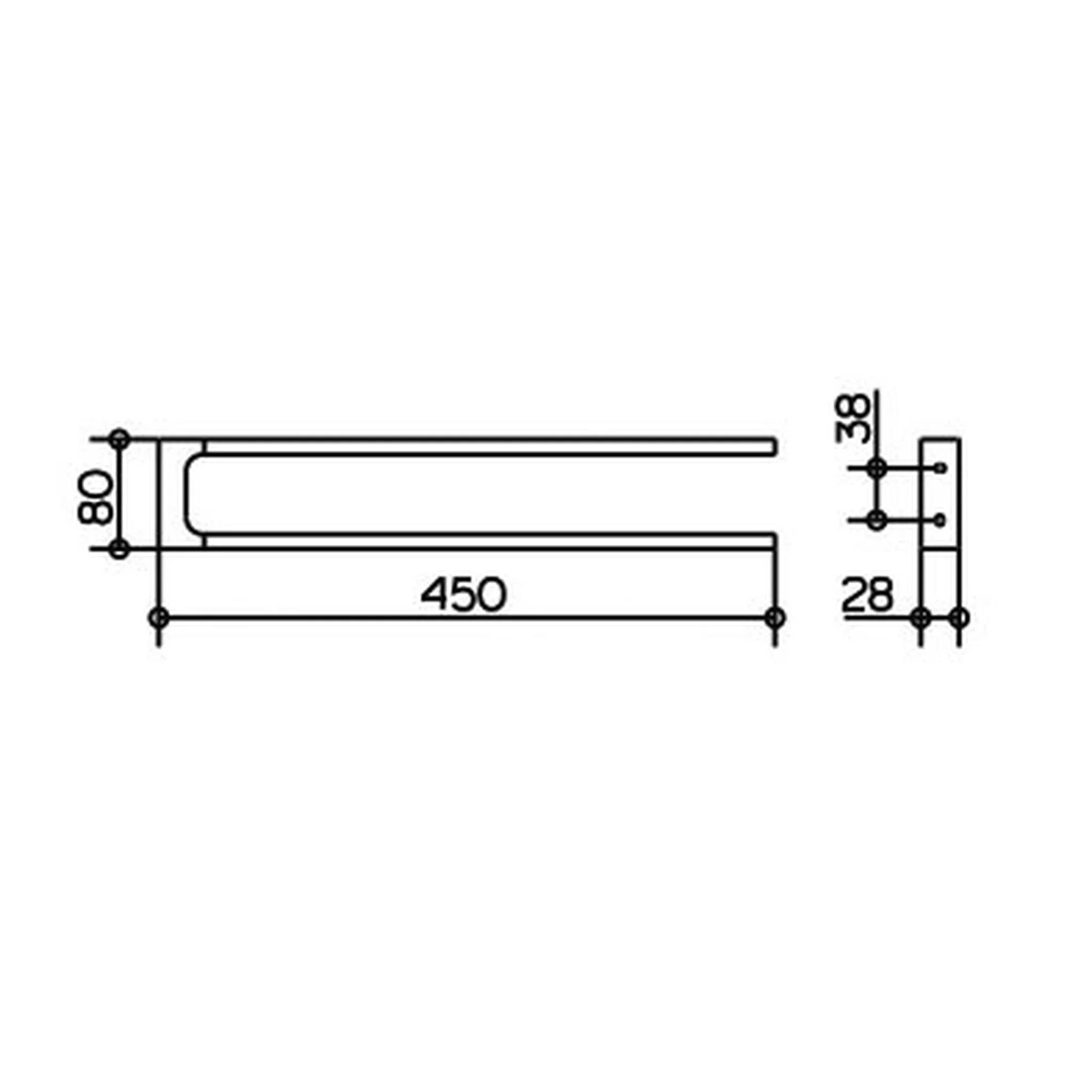 Keuco EDITION 11, Handtuchhalter 2-armig, 450 mm, verchromt, 1 Stk.