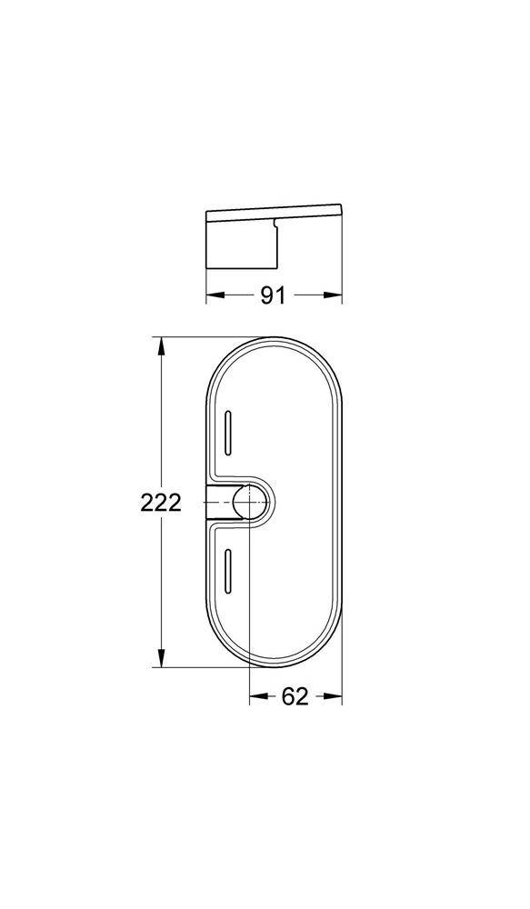 GROHE EasyReach Ablage TEMPESTA Acryl chrom
