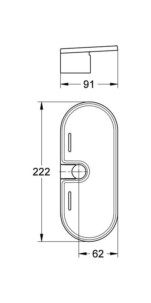 GROHE EasyReach Ablage TEMPESTA Acryl chrom