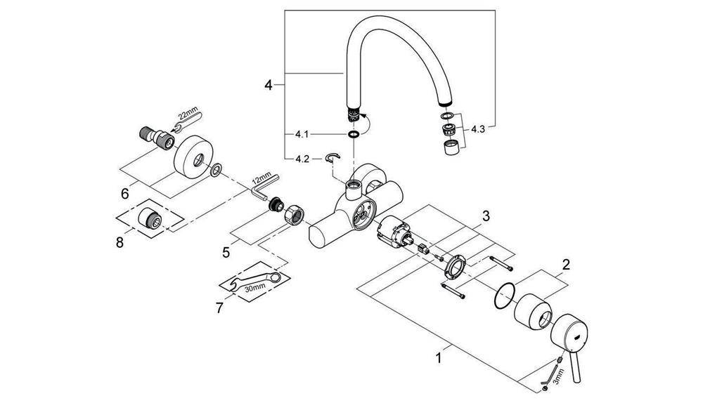 GROHE Einhand-Spültischbatterie CONCETTO 1/2Zoll chr