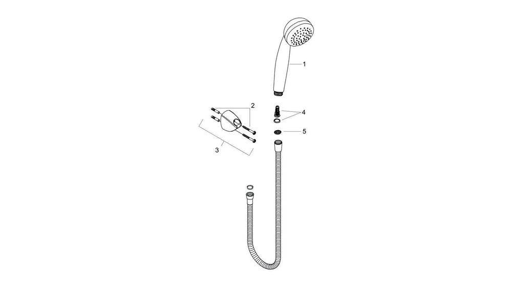 hansgrohe HG Brauseset CROMETTA 85 MONO Metaflex Brauseschlauch