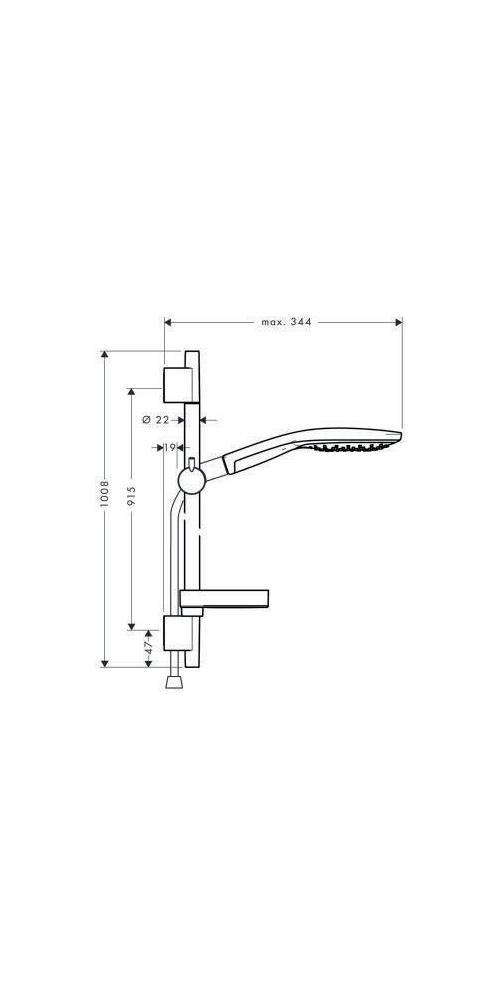 hansgrohe Brauseset RAINDANCE SELECT S 150 3jet Brausestange Unica'S