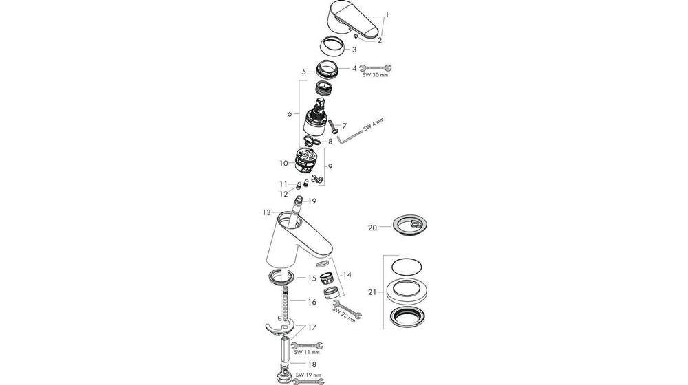 hansgrohe HG Standventil 70 FOCUS DN 15 chrom