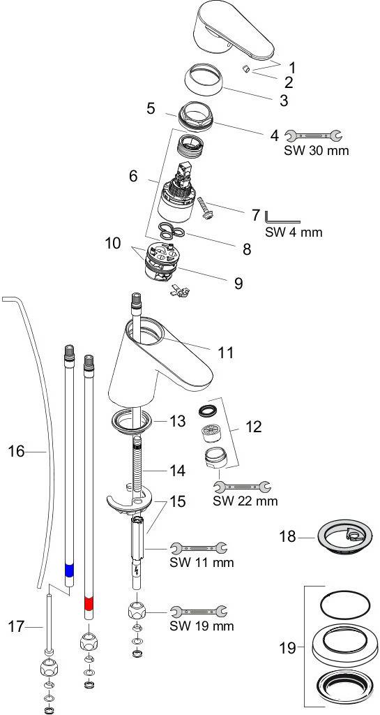 Hansgrohe Einhandmischer Waschtisch Focus 70 ND verchromt
