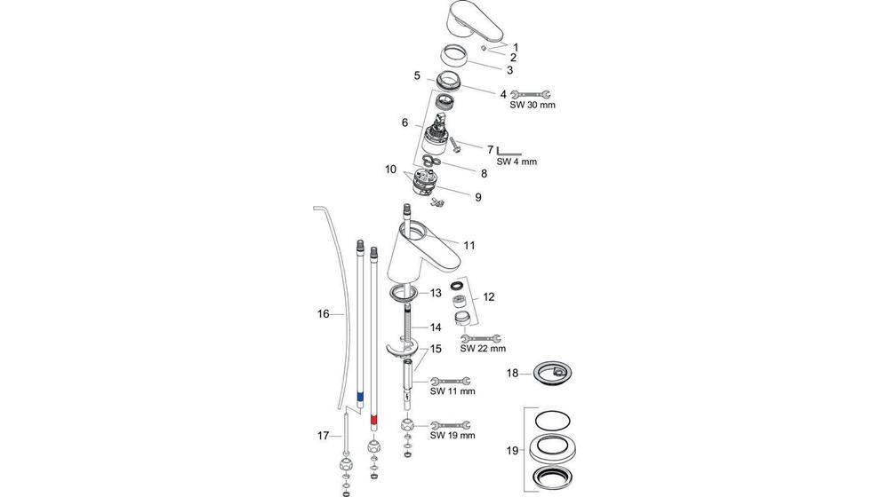 hansgrohe HG Einhebel-Waschtischmischer FOCUS DN 15 f offene