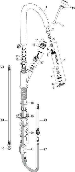 hansgrohe Einhebel-Spültischmischer AXOR STARCK DN 15 m Ausziehbrause