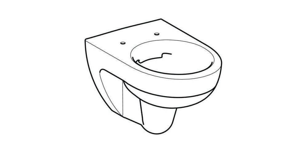 Geberit Wand-Tiefspül-WC RENOVA Rimfree weiß