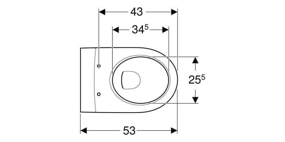 Geberit Wand-Tiefspül-WC iCon RIM geschlossene Form 355x330x530mm weiß