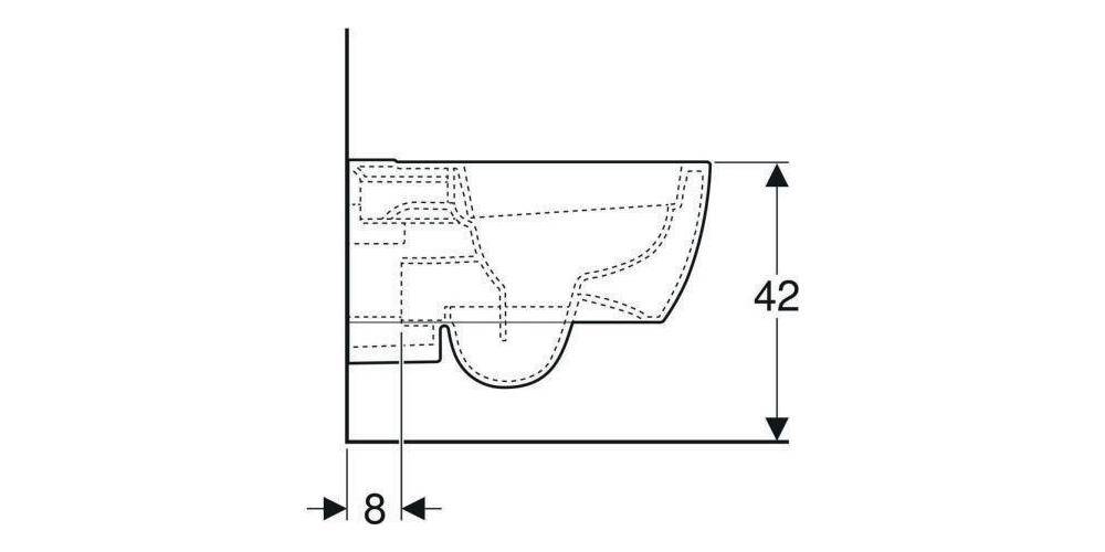Geberit Wand-Tiefspül-WC iCon RIM geschlossene Form 355x330x530mm weiß