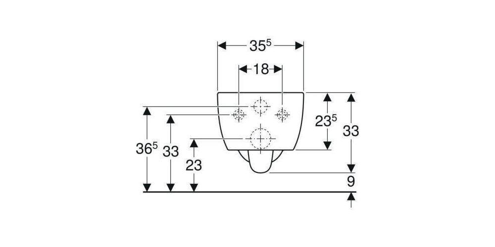 Geberit Wand-Tiefspül-WC iCon RIM geschlossene Form 355x330x530mm weiß