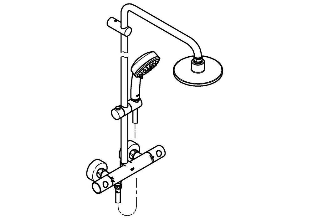 GROHE Duschsystem TEMPESTA Neu C 160 m Thermostat-Batt chr chrom