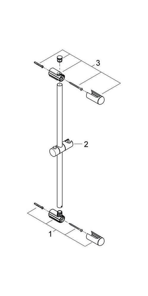 GROHE Brausestange EUPHORIA 600mm chr