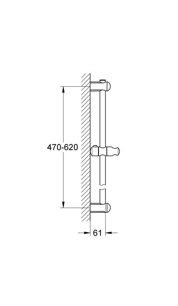 GROHE Brausestange EUPHORIA 600mm chr
