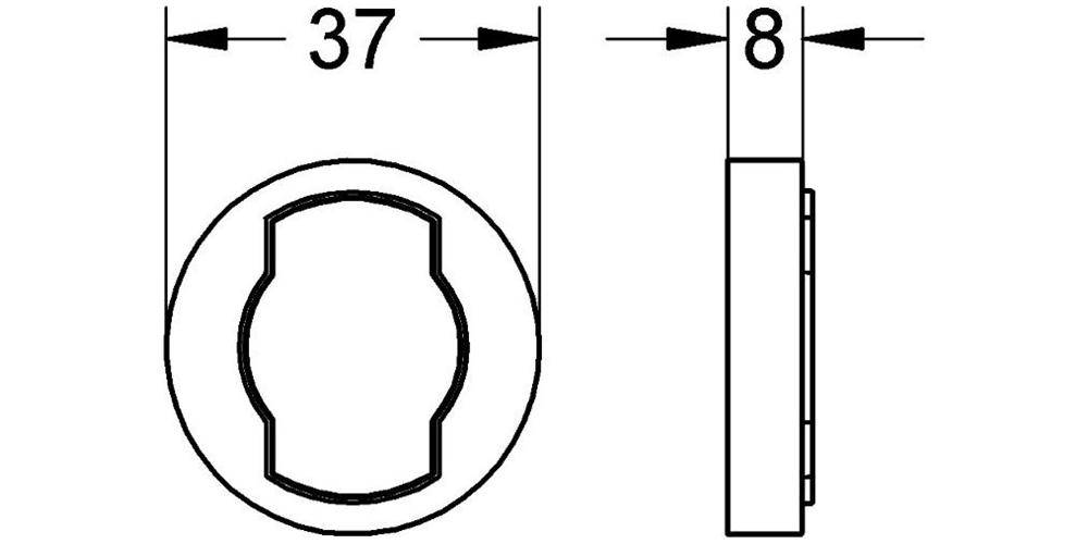 GROHE Ausgleichscheibe transparent transparent