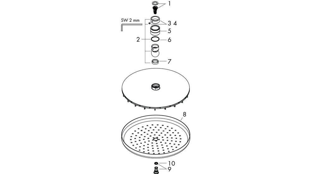 hansgrohe HG Kopfbrause CROMA 220 AIR 1jet DN 15 chrom