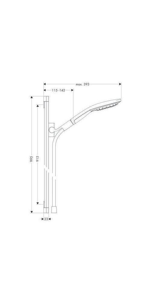 hansgrohe HG Brauseset RAINDANCE SELECT S 150 3jet Brausestange Unica