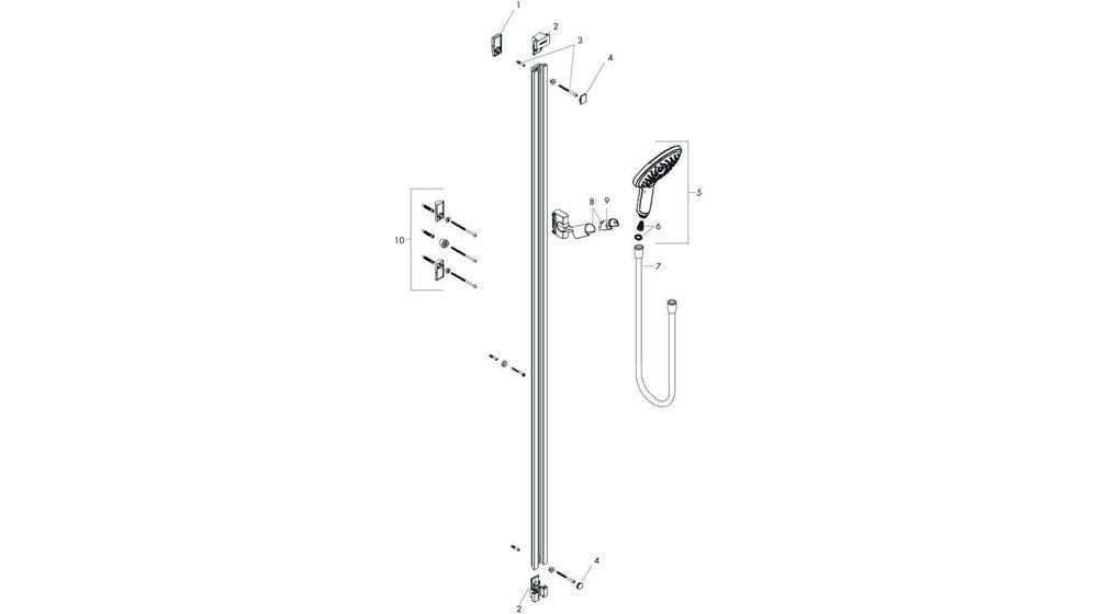 hansgrohe HG Brauseset RAINDANCE SELECT S 150 3jet Brausestange Unica