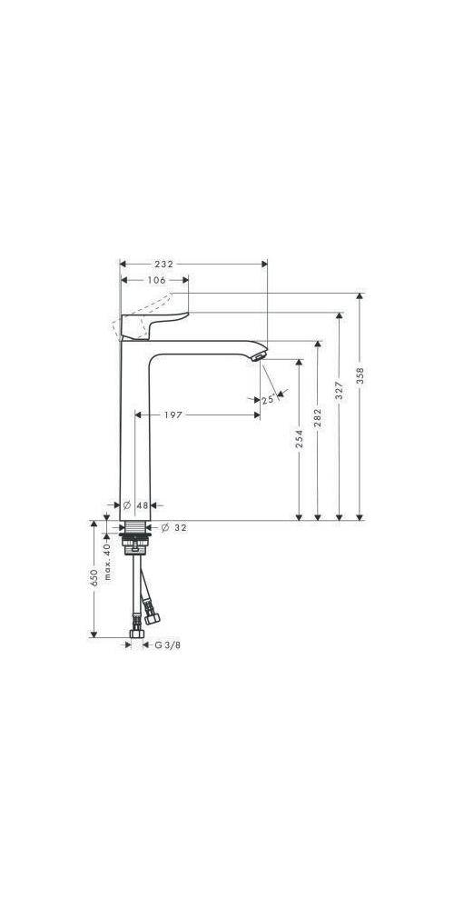 hansgrohe HG Einhebel-Waschtischmischer METRIS 260 DN 15 f