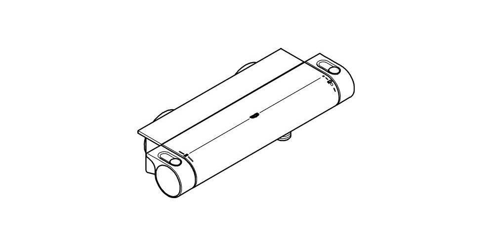 GROHE Thermostat-Brausebatterie GROHTHERM 2000 1/2Zoll chr chrom